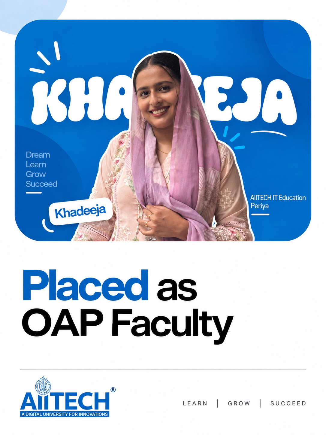 AIITECH Placed Student - Khadeeja