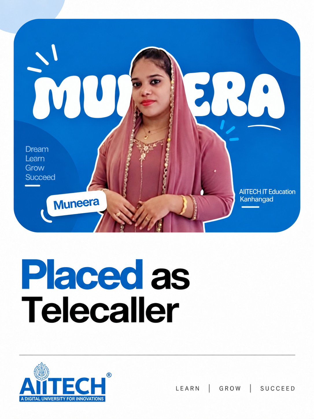AIITECH Placed Student - Muneera