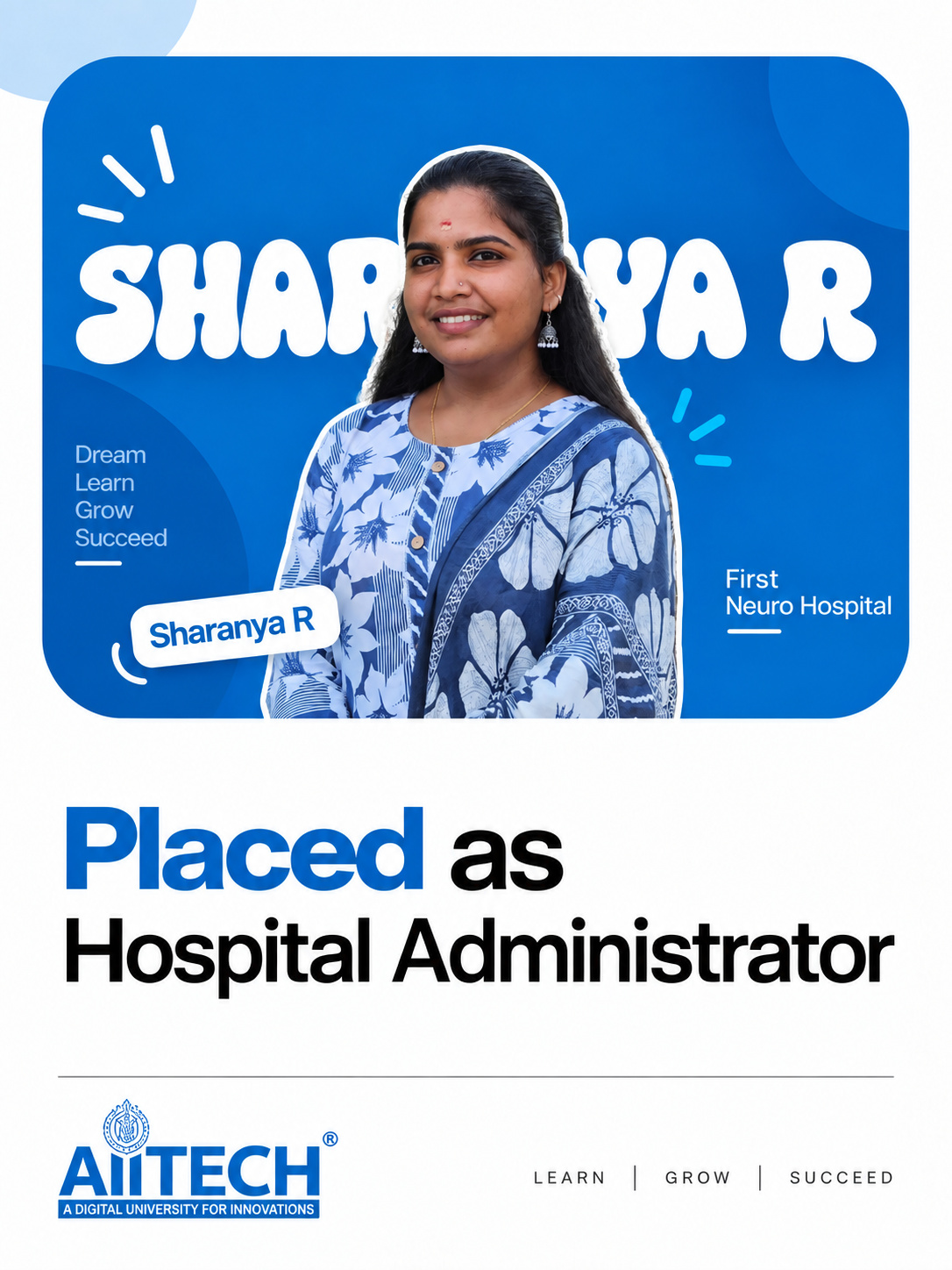AIITECH Placed Student - Sharanya R