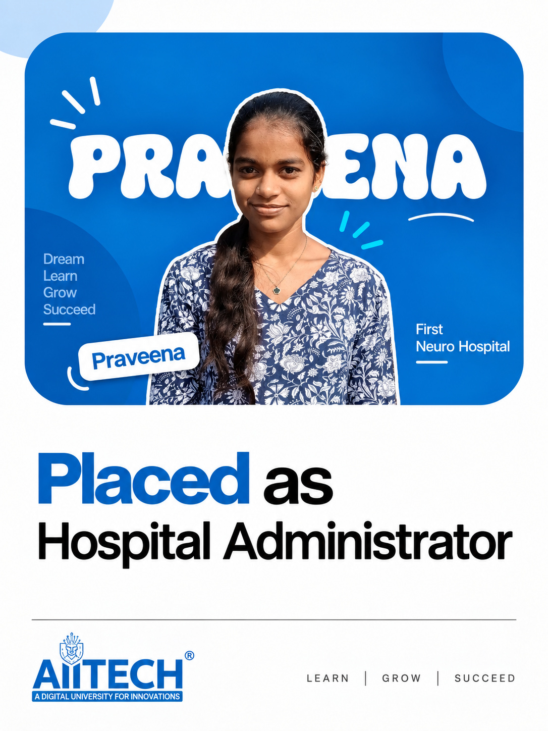 AIITECH Placed Student - Praveena