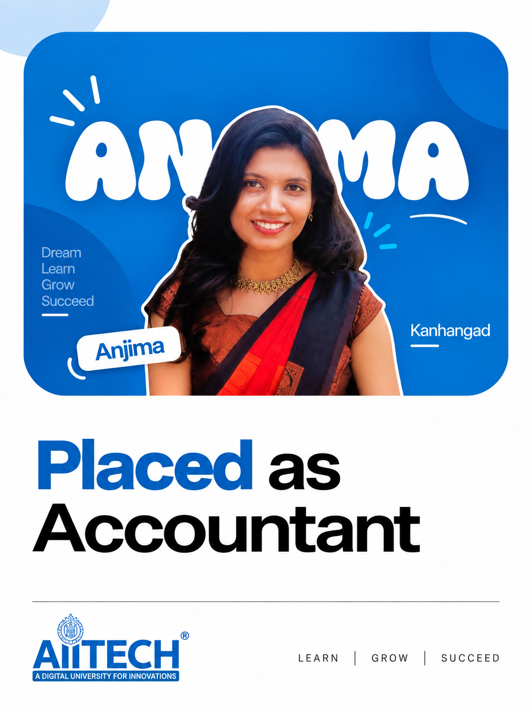 AIITECH Placed Student - Anjima