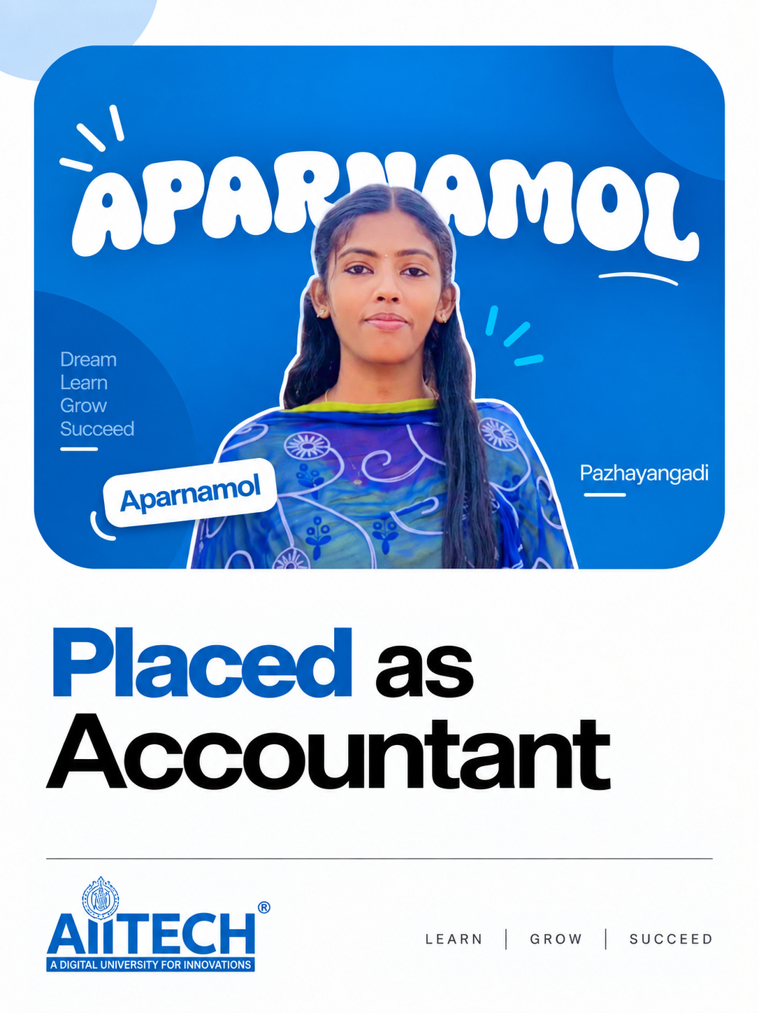 AIITECH Placed Student - Aparnamol