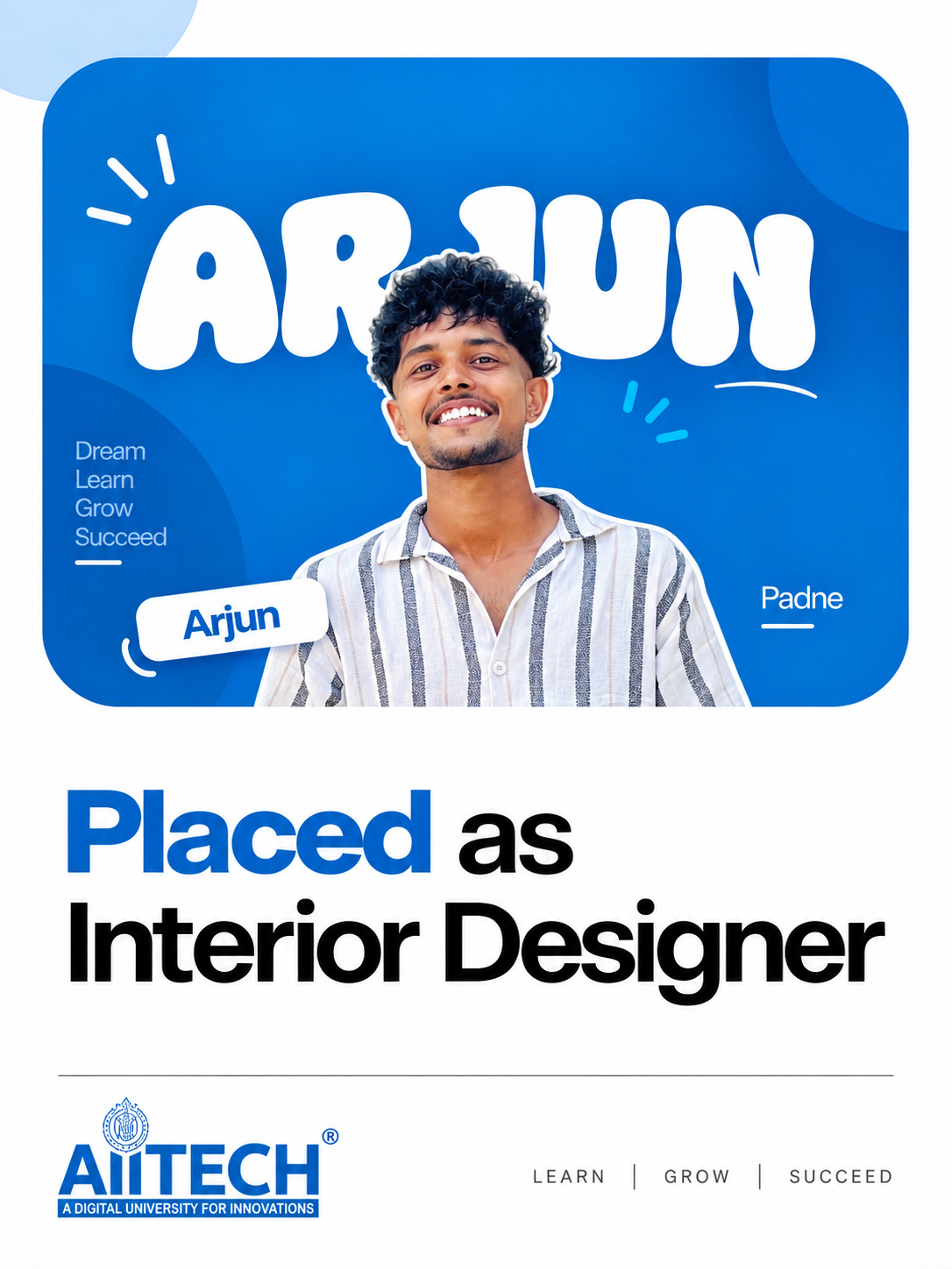 AIITECH Placed Student - Arjun