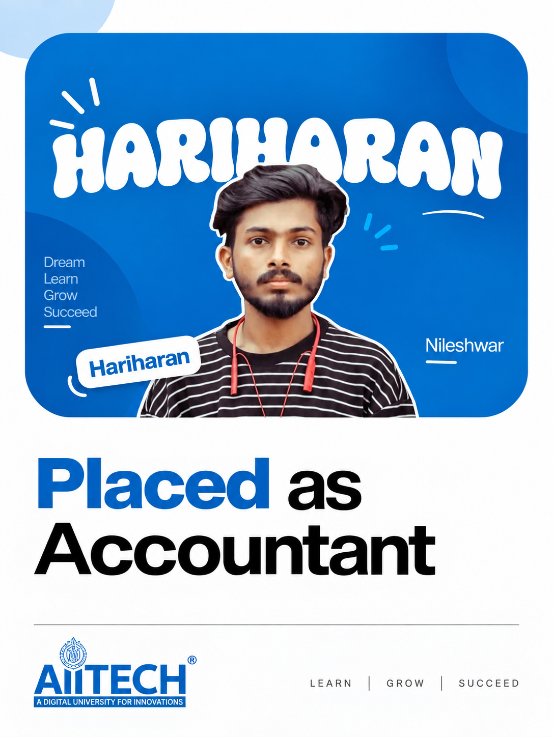AIITECH Placed Student - Hariharan