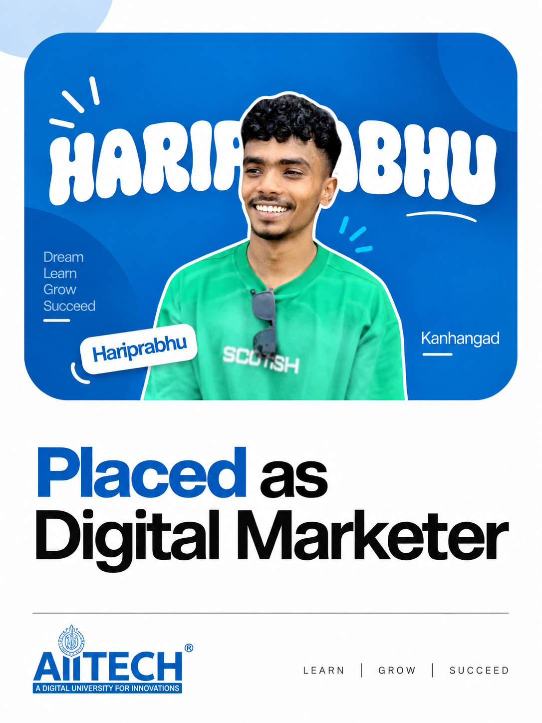 AIITECH Placed Student - Hariprabhu