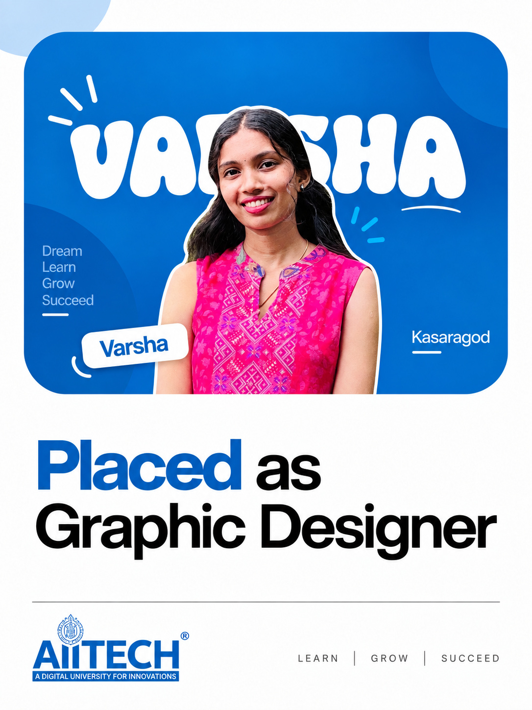 AIITECH Placed Student - Varsha